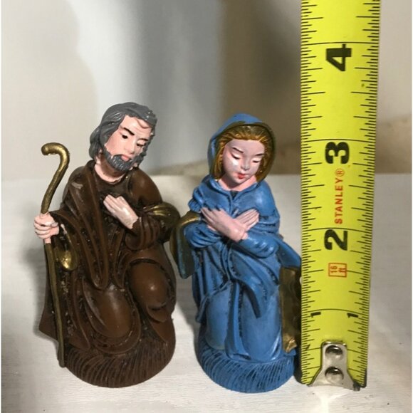 Fontanini Style Vtg Italian Nativity Figurines Joseph & Mary Unbreakable Plastic - Picture 8 of 8